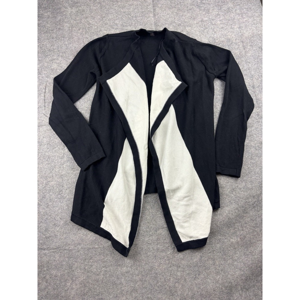 Dana Buchman Womens S Cardigan Waterfall Open-Front Knit Sweater Minimalist